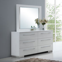  Sapphire  - Dresser & Mirror - White