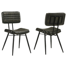  Misty - Leather Upholstered Dining Chair (Set of 2) - Espresso