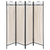 Dove - 4-Panel Room Divider Folding Shoji Screen - Beige