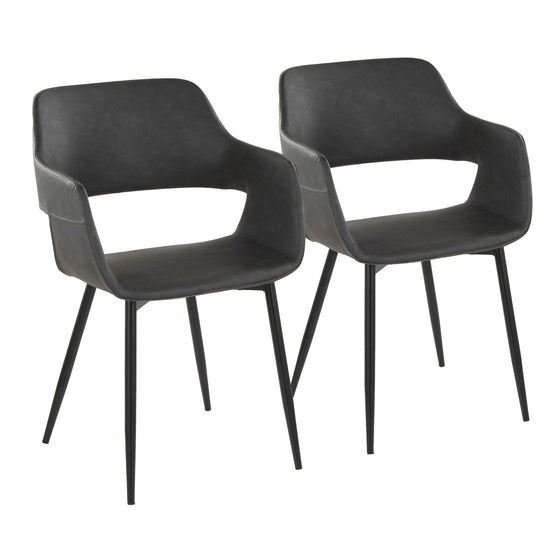 Margarite - Dining / Accent Chair - Black Metal (Set of 2)