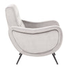 Rafael - Lounge Chair - Black Metal And Silver Velvet