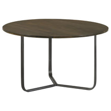  Yaritza - Round Mango Wood Coffee Table - Natural And Gunmetal