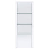 Jude - 3-Shelf Engineered Wood Media Tower - High Gloss White