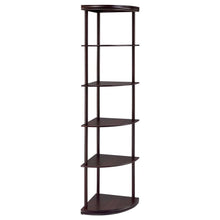  Bonwick - 5-Shelf Corner Bookshelf - Cappuccino