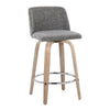 Toriano - 26" Fixed-height Counter Stool (Set of 2) - Gray Noise