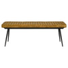 Misty - Leather Upholstered Dining Bench - Antique Camel