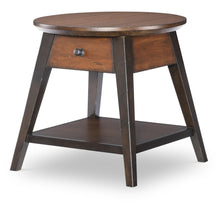  Fenmore - Round End Table - Mocha And Distressed Cherry