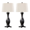 Riley - 29" Polyresin Table Lamp - Oil Rubbed Bronze Polyresin With Oat Linen Shade from Grandview Gallery (Set of 2)