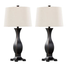  Riley - 29" Polyresin Table Lamp - Oil Rubbed Bronze Polyresin With Oat Linen Shade from Grandview Gallery (Set of 2)