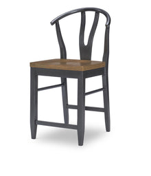  Beckett - Wishbone Back Counter Height Chair - Black