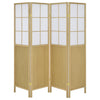 Edwards - 4-Panel Room Divider Folding Shoji Screen - Natural