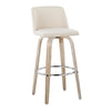 Toriano - 30" Fixed-height Barstool (Set of 2) - Cream And Light Brown