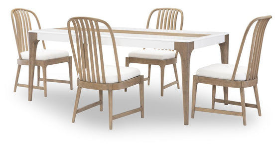 Melrose - Rectangular Dining Table - Cloud White And Desert Oak