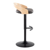 Grotto - Adjustable Barstool (Set of 2) - Natural Backrest