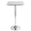 Bistro - Adjustable Square Bar Table - Silver