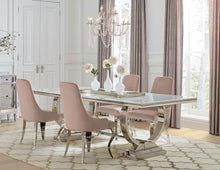  Antoine - Rectangle Glass Top Dining Table Set