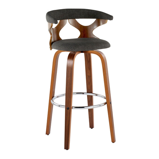 Gardenia - 30" Fixed-Height Barstool (Set of 2) - Walnut Base