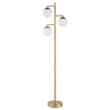 Sena - Spherical Bulb Tree Metal Floor Lamp - Gold