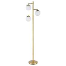  Sena - Spherical Bulb Tree Metal Floor Lamp - Gold