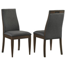  Wes - Upholstered Dining Side Chair (Set of 2) - Dark Walnut