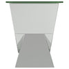 Taffeta - Glass Top Mirrored Acrylic End Table - Silver