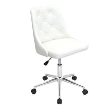  Marche - Adjustable Office Chair With Swivel - White Faux Leather