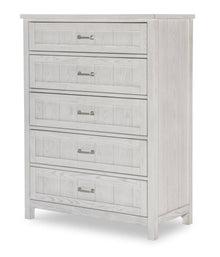  Preston - Five Drawer Chest - Bleached Linen