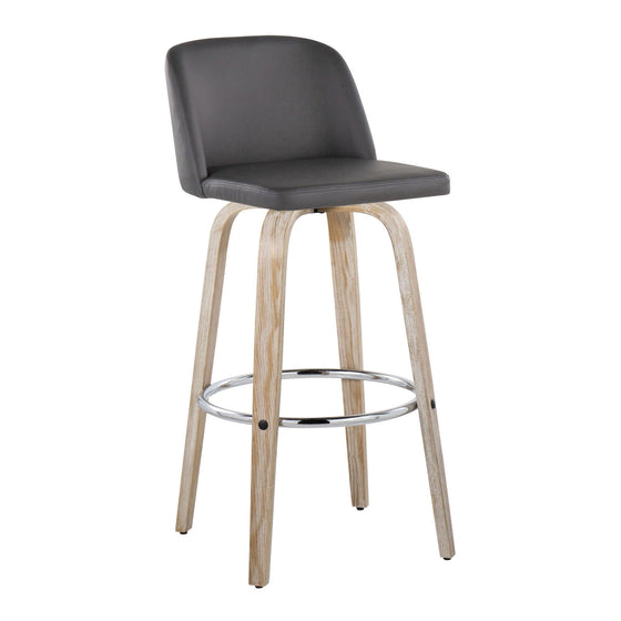 Toriano - 30" Fixed-height Barstool (Set of 2) - Dark Gray