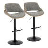 Fabrizzi - Adjustable Barstool (Set of 2) Black Base