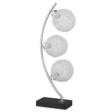  Claudia - Woven Spherical Metal Table Lamp - Black