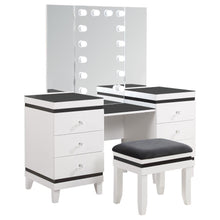  Talei - 6-Drawer Vanity Set With Lighting - Black And White