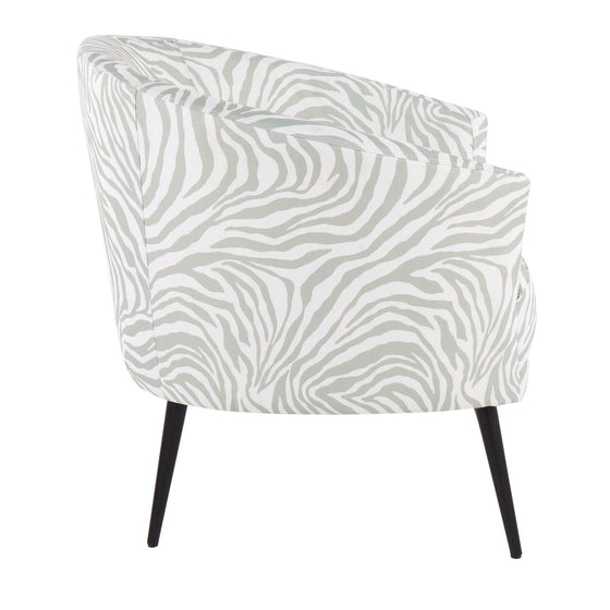 Tania - Accent Chair - Black Steel