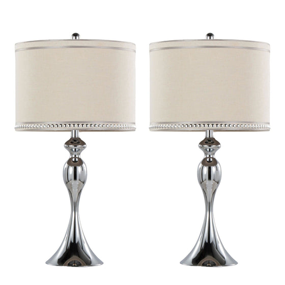 Ashland - 27" Metal Table Lamp (Set of 2) - Beige