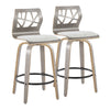 Folia - 26" Fixed-height Counter Stool (Set of 2) - Gray