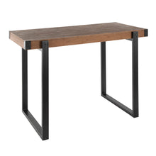  Odessa - Counter Table - Black Metal And Brown Wood-Pressed Grain Bamboo