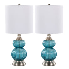  Belle - 20" Glass Accent Lamp (Set of 2)