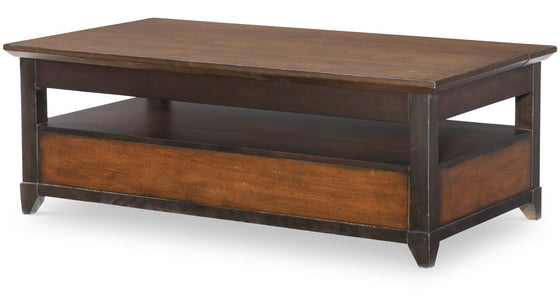 Fenmore - Lift Top Cocktail Table - Mocha And Distressed Cherry