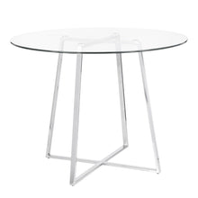  Cosmo - Dining Table - Chrome And Clear Tempered Glass Top