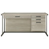 Loomis - 4-Drawer Computer Desk - Whitewashed Gray