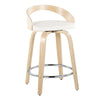 Grotto - 24" Fixed-Height Counter Stool (Set of 2) - Natural Base