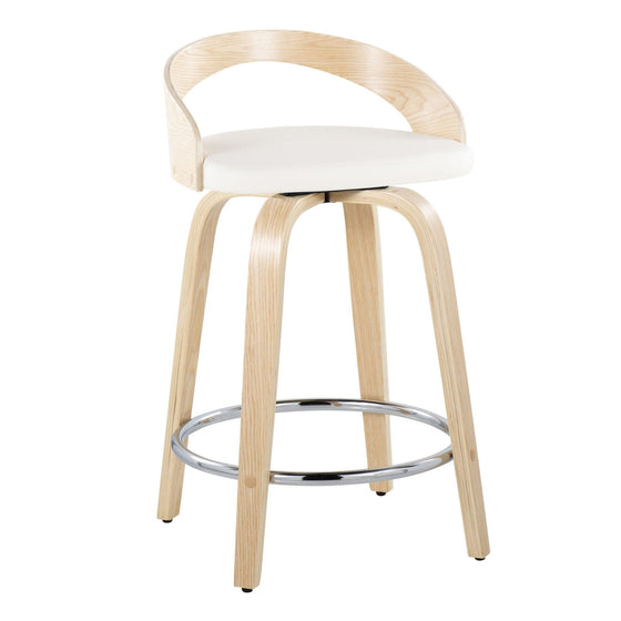 Grotto - 24" Fixed-Height Counter Stool (Set of 2) - Natural Base