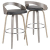 Grotto - 30" Fixed-height Barstool (Set of 2) - Dark Gray And Gray