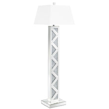  Carmen - Empire Mirrored Acrylic Floor Lamp - Silver