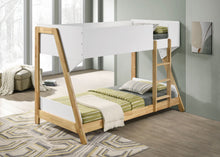  Wyatt - Wood Twin Over Twin Bunk Bed - White And Natural