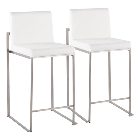 Fuji - High Back Upholstered Counter Stool Set