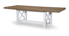  Franklin - Complete Trestle Table - Harvest Oak / Natural White