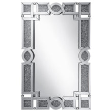  Jackie - Acrylic Crystal Frame Wall Mirror - Silver