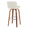 Toriano - 30" Fixed-height Barstool (Set of 2) - Beige And Dark Brown