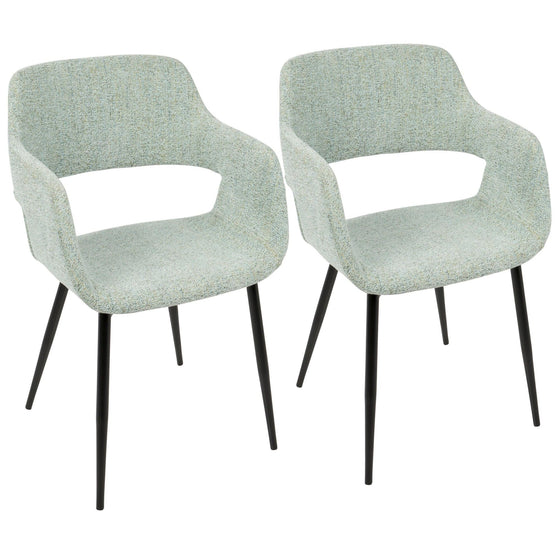 Margarite - Dining / Accent Chair - Black Metal (Set of 2)