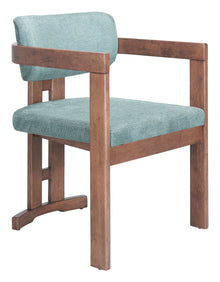  Poly - Dining Chair - Moss Gray & Walnut